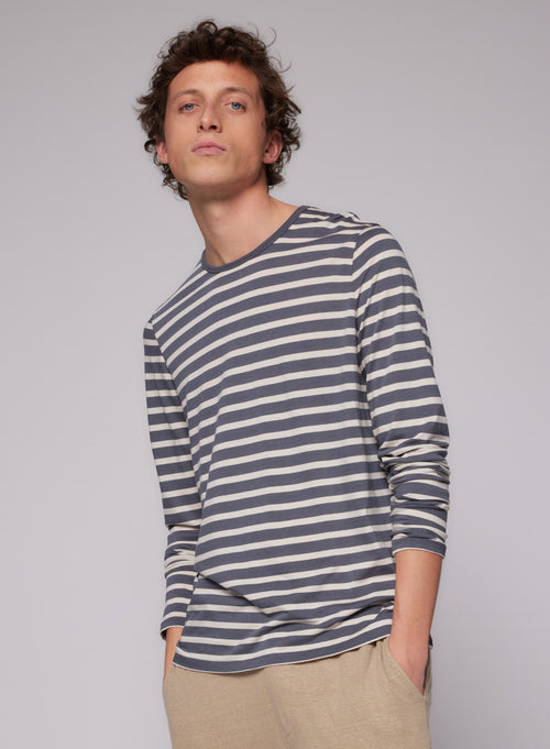 Tee shirt Pirate Col Rond Manches Longues en Lyocel / Tencel / Coton - MAJESTIC FILATURES