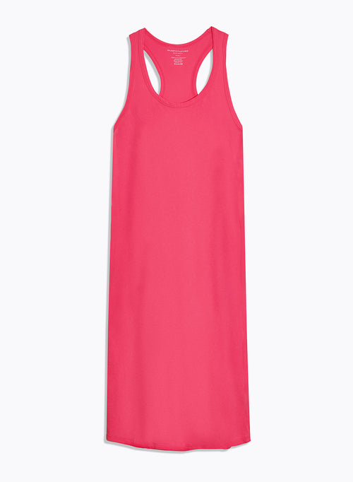 Robe Rose Col U Sans Manches en Coton organique - MAJESTIC FILATURES