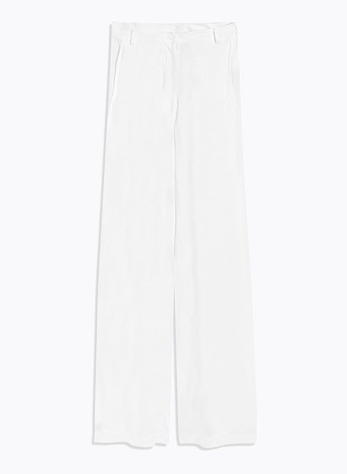 Pantalon Blanc en Lin / Coton organique - MAJESTIC FILATURES