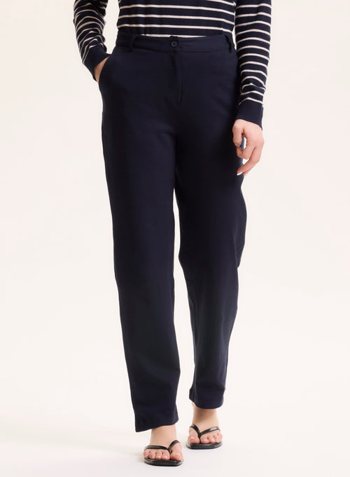 Pantalon Marine en Coton organique - MAJESTIC FILATURES