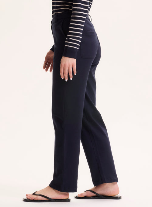 Pantalon Marine en Coton organique - MAJESTIC FILATURES