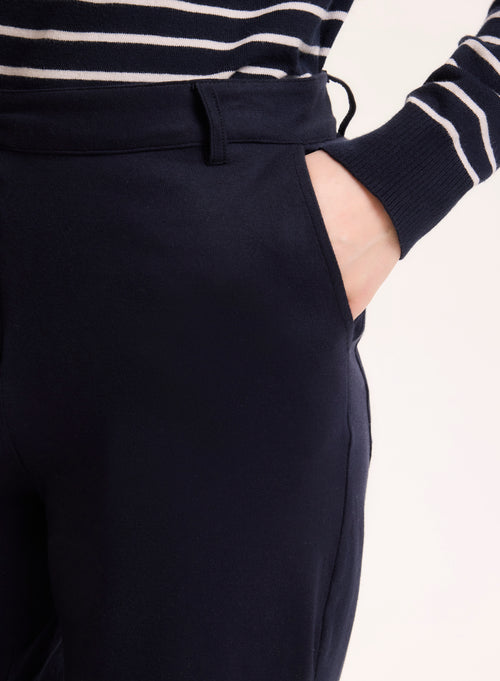 Pantalon Marine en Coton organique - MAJESTIC FILATURES