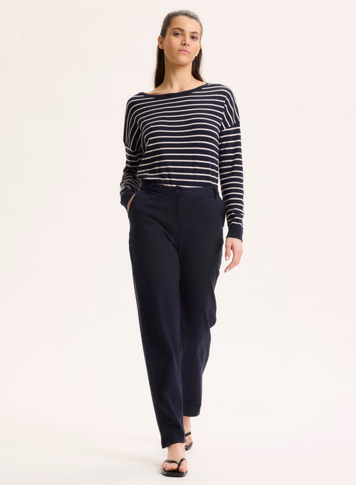 Pantalon Marine en Coton organique - MAJESTIC FILATURES