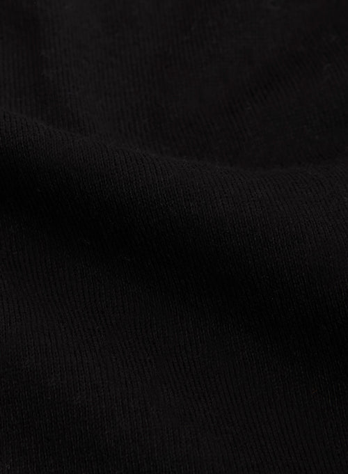 T-shirt Noir Col Rond Manches Courtes en Coton Organique - MAJESTIC FILATURES