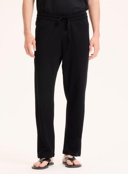 Schwarze Hose aus Bio-Baumwolle - MAJESTIC FILATURES
