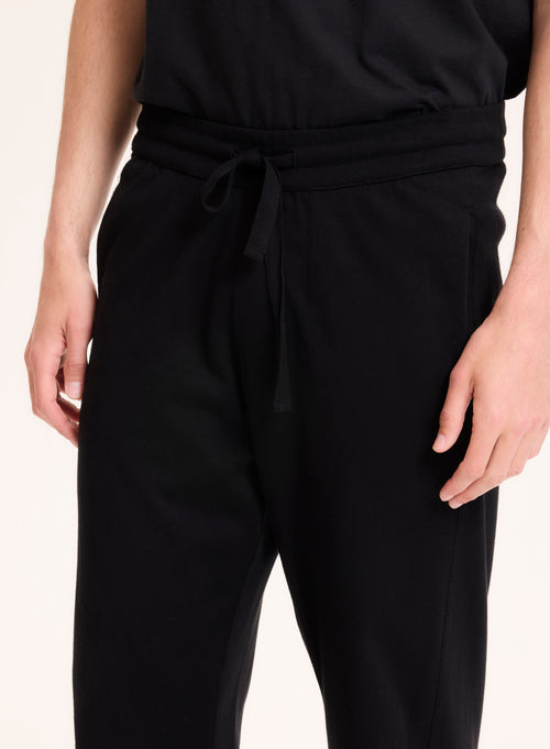 Schwarze Hose aus Bio-Baumwolle - MAJESTIC FILATURES