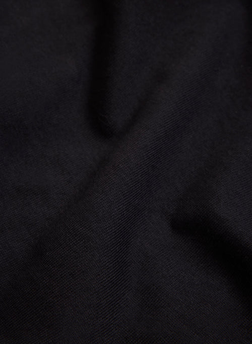 Gilet Noir Col Montant Manches Longues en Coton organique - MAJESTIC FILATURES