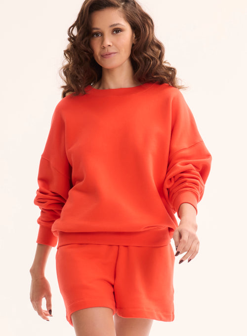 Short Orange en Coton organique - MAJESTIC FILATURES