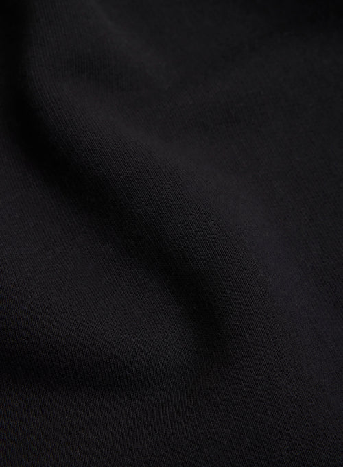 Gilet Noir Col Rond Manches Longues en Coton organique - MAJESTIC FILATURES