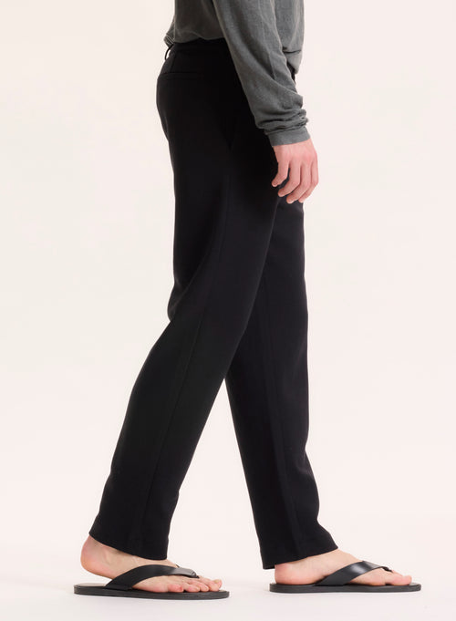 Schwarze Hose aus Lyocell / Tencel / Bio-Baumwolle - MAJESTIC FILATURES