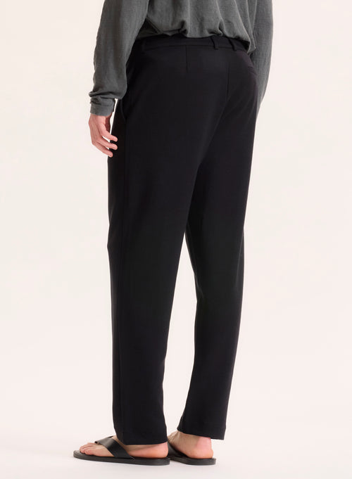 Schwarze Hose aus Lyocell / Tencel / Bio-Baumwolle - MAJESTIC FILATURES