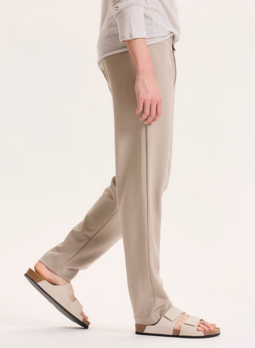 Pantalon Beige en Lyocell / Tencel / Coton organique - MAJESTIC FILATURES