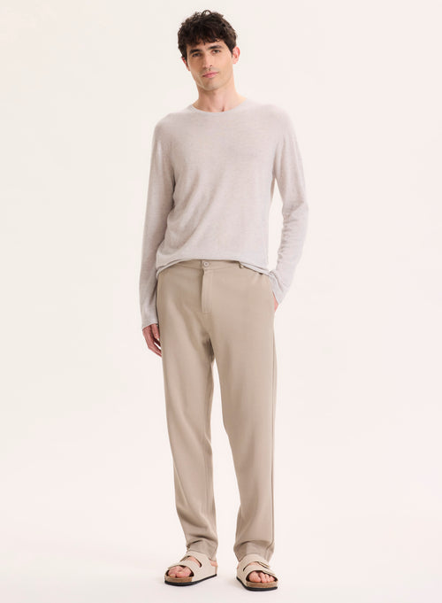 Pantalon Beige en Lyocell / Tencel / Coton organique - MAJESTIC FILATURES