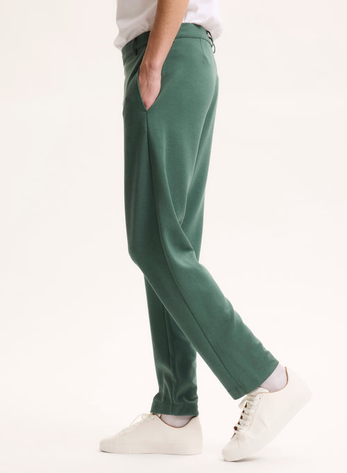 Pantalon Vert en Lyocell / Tencel / Coton organique - MAJESTIC FILATURES