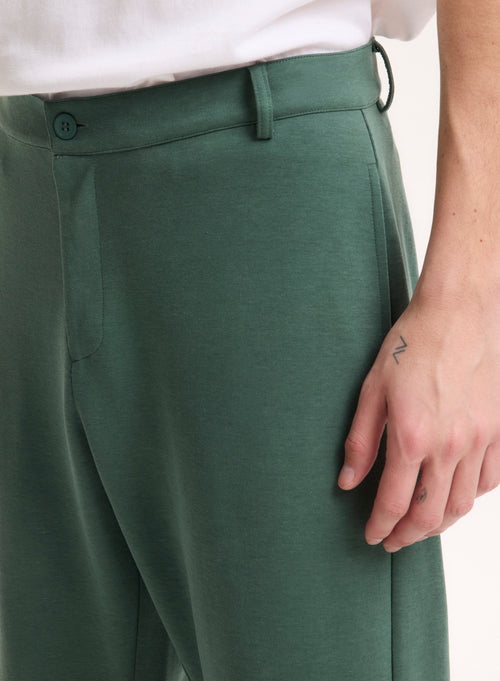 Pantalon Vert en Lyocell / Tencel / Coton organique - MAJESTIC FILATURES