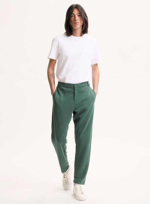 Pantalon Vert en Lyocell / Tencel / Coton organique - MAJESTIC FILATURES
