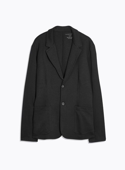 Veste Noire Col Veste Manches Longues en Lyocell / Tencel / Coton organique - MAJESTIC FILATURES