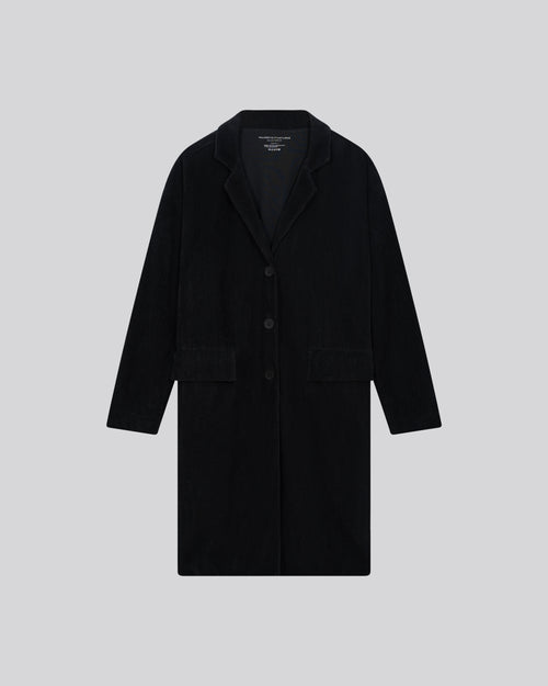 Grauer Mantel Langarmjacke aus Bio-Baumwolle / Polyester - MAJESTIC FILATURES