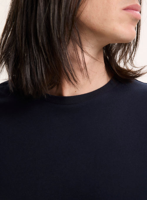 Patrice T-Shirt Rundhalsausschnitt kurze Ärmel aus Silk Touch Baumwolle - MAJESTIC FILATURES