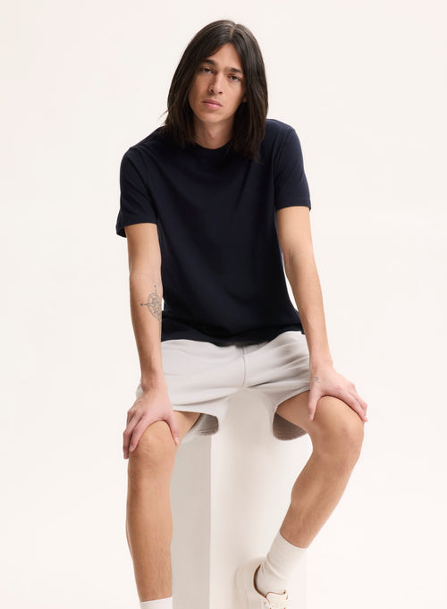 Patrice T-Shirt Rundhalsausschnitt kurze Ärmel aus Silk Touch Baumwolle - MAJESTIC FILATURES
