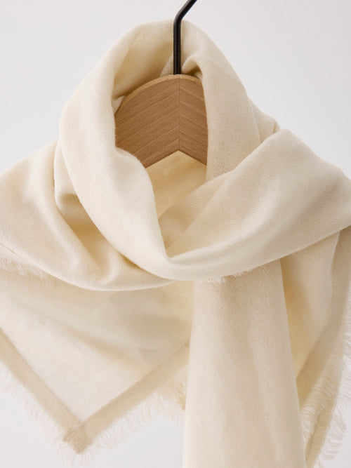 Bandana Blanc en Cachemire - MAJESTIC FILATURES
