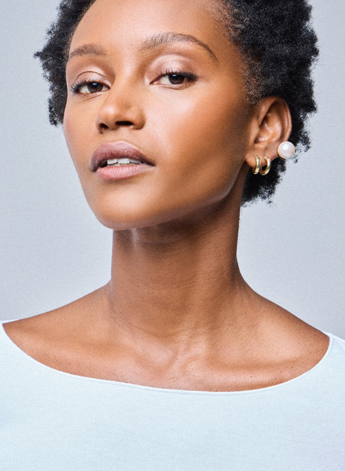 T-shirt Blanc Adèle Col Bateau en Viscose et Élasthanne - MAJESTIC FILATURES