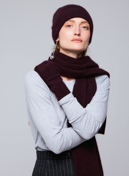 Bonnet Violet en Raccon wool / Polyamide - MAJESTIC FILATURES