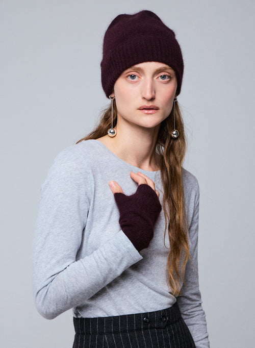 Bonnet Violet en Raccon wool / Polyamide - MAJESTIC FILATURES