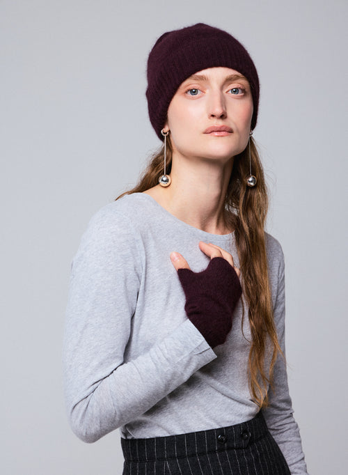 Bonnet Violet en Raccon wool / Polyamide - MAJESTIC FILATURES