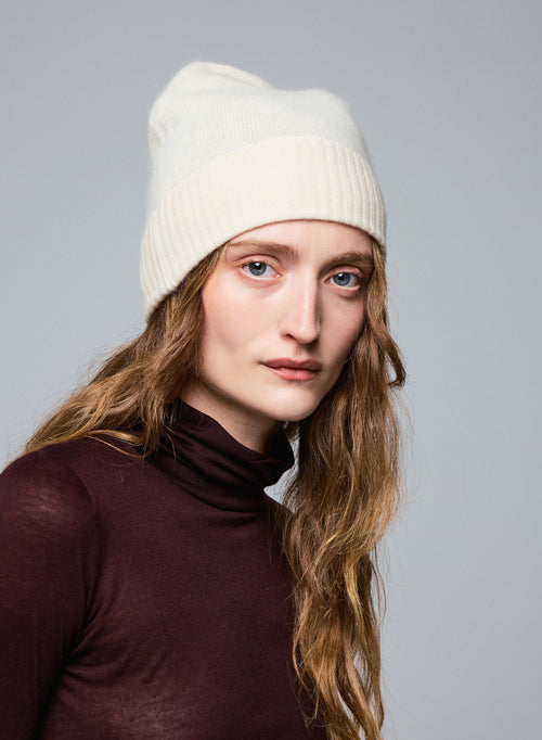 Bonnet Blanc en Raccon wool / Polyamide - MAJESTIC FILATURES
