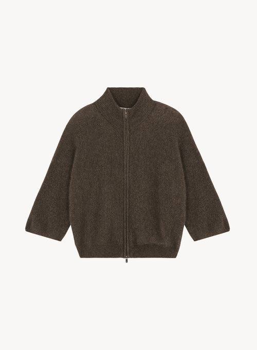 Strickjacke aus Waschbärwolle und Polyamid - MAJESTIC FILATURES
