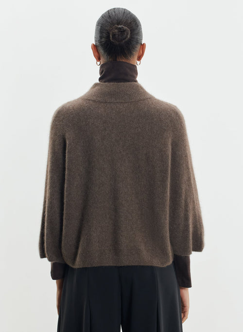 Strickjacke aus Waschbärwolle und Polyamid - MAJESTIC FILATURES
