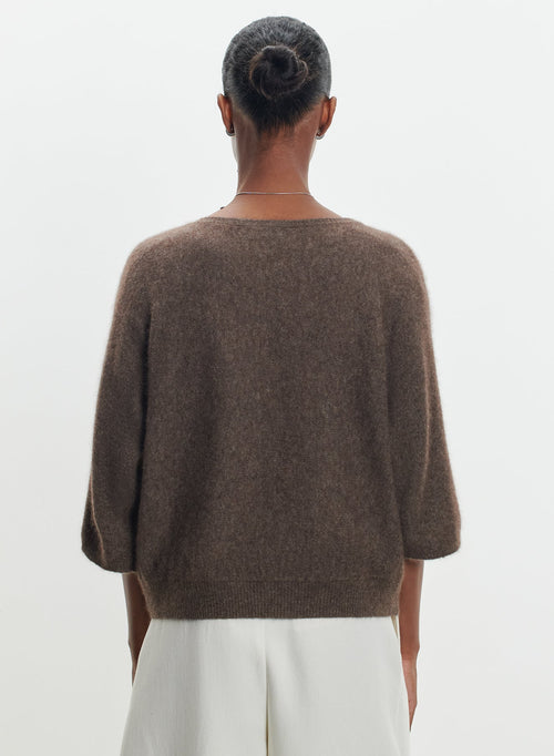 Pull en raccoon et polyamide - MAJESTIC FILATURES