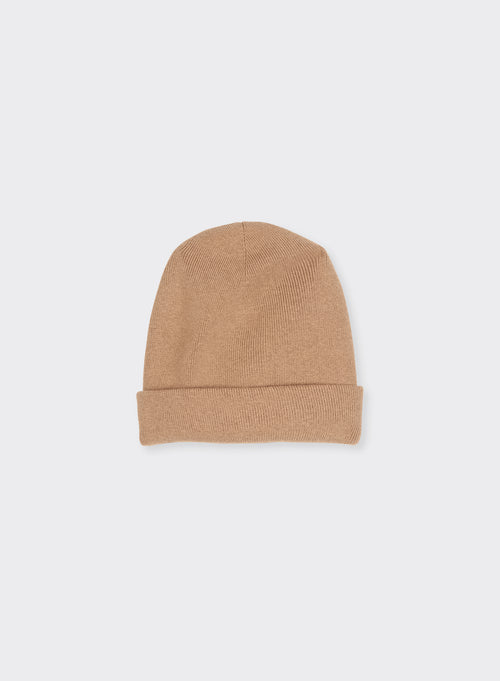 Bonnet Beige en Coton organique / Elasthanne / Cachemire - MAJESTIC FILATURES