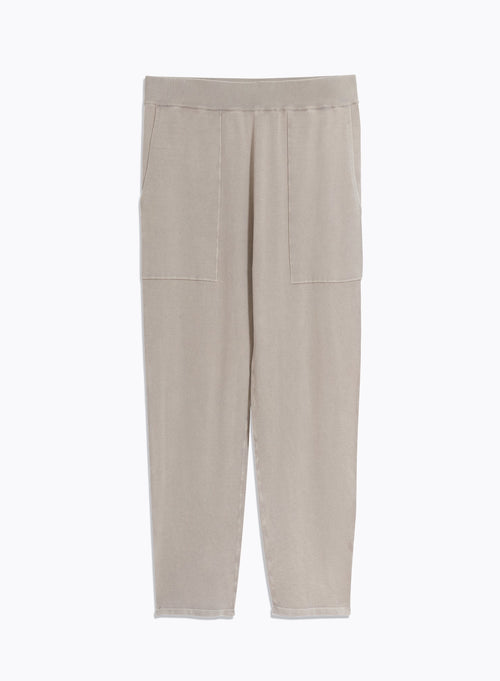 Pantalon Beige en Coton organique / Elasthanne - MAJESTIC FILATURES