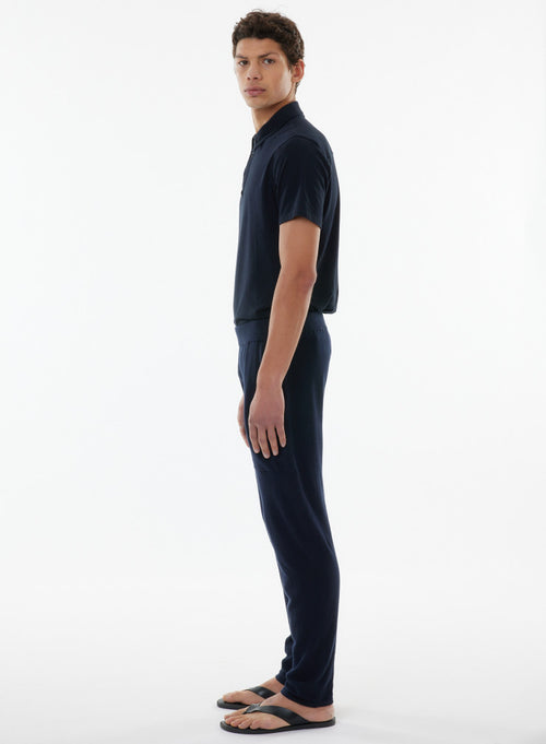 Pantalon Marine en Coton organique / Elasthanne - MAJESTIC FILATURES