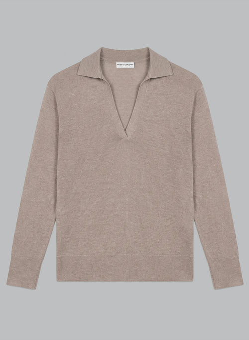 Polo Désert Manches Trois quarts en Lin - MAJESTIC FILATURES