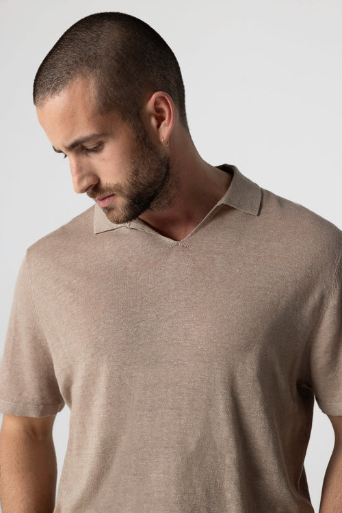 Polo Désert Manches Courtes en Lin - MAJESTIC FILATURES