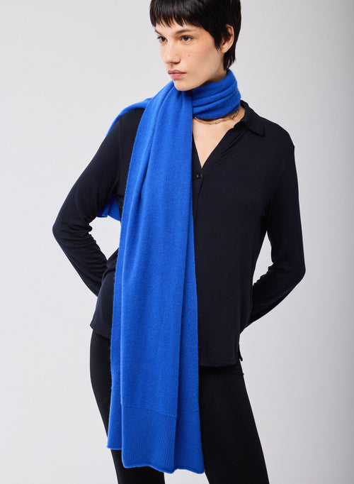 Echarpe Bleue en Cachemire - MAJESTIC FILATURES