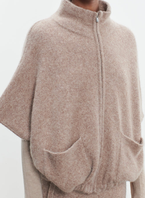 Poncho en alpaga, polyamide et élasthanne - MAJESTIC FILATURES