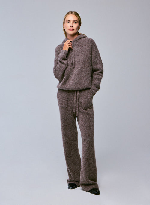 Pantalon Beige en Alpaga / Polyamide / Elasthanne - MAJESTIC FILATURES