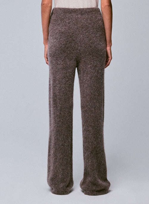 Pantalon Beige en Alpaga / Polyamide / Elasthanne - MAJESTIC FILATURES