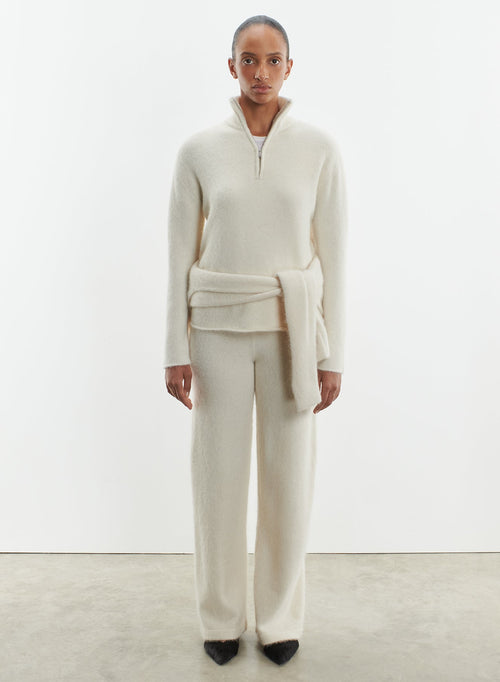 Pull en alpaga, polyamide et élasthanne - MAJESTIC FILATURES