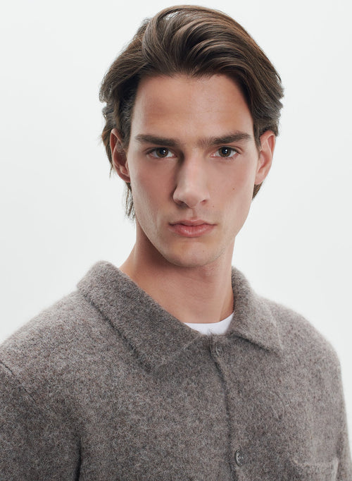 Overshirt aus alpakawolle, polyamid und elasthan - MAJESTIC FILATURES