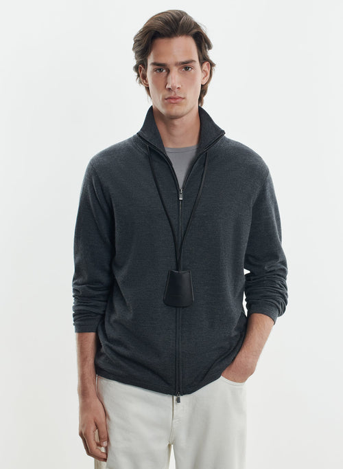 Strickjacke aus merinowolle und elasthan - MAJESTIC FILATURES