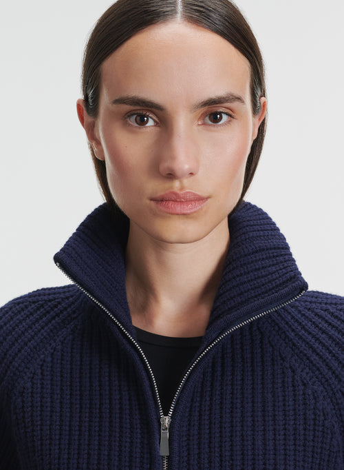 Strickjacke aus leder und merinowolle - MAJESTIC FILATURES