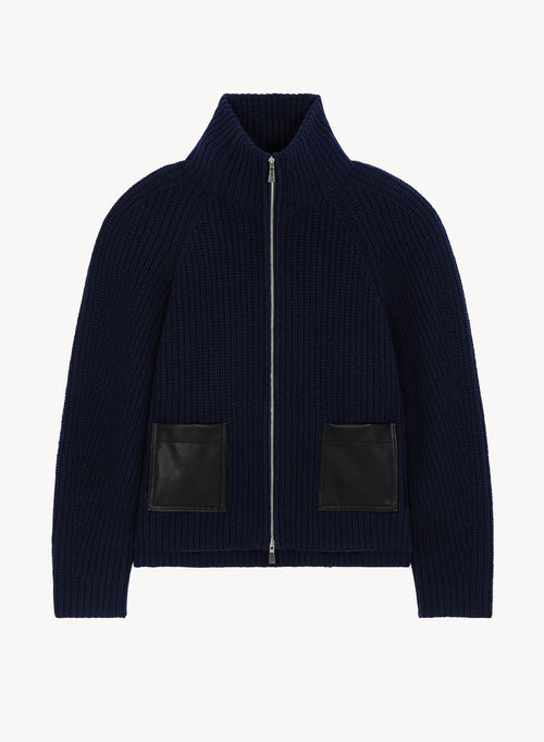 Strickjacke aus leder und merinowolle - MAJESTIC FILATURES