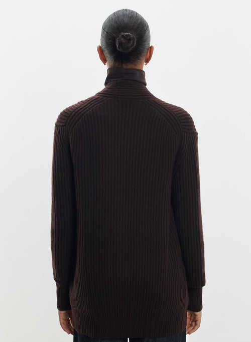 Strickjacke aus leder und merinowolle - MAJESTIC FILATURES