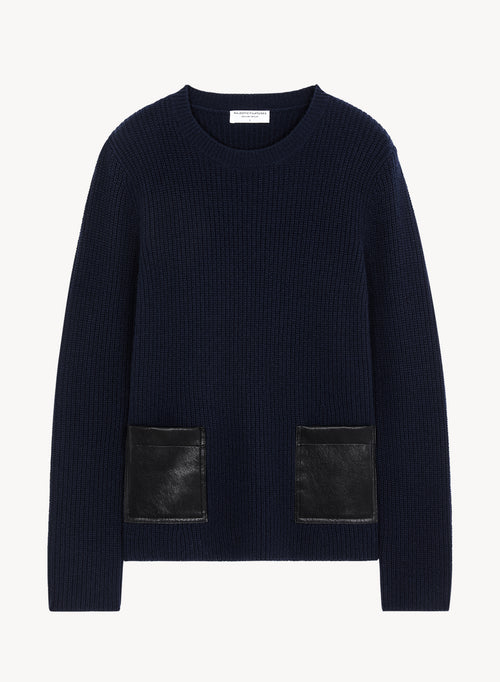 Pull en cuir et laine mérinos - MAJESTIC FILATURES