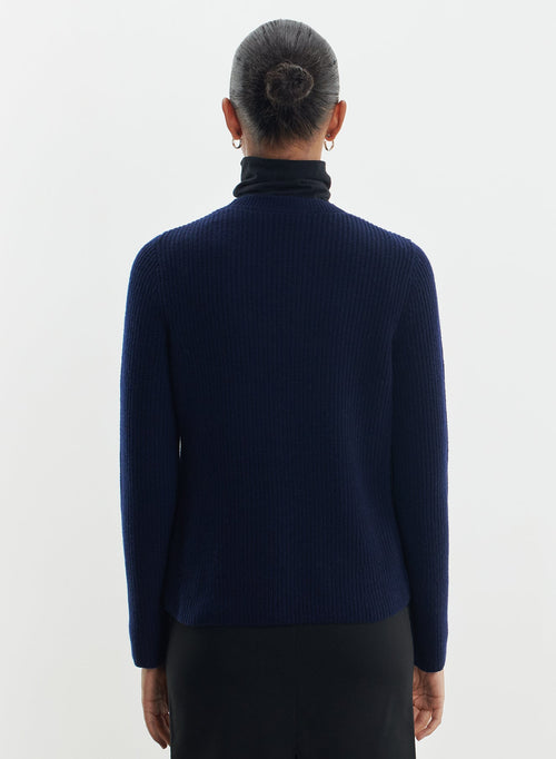 Pull en cuir et laine mérinos - MAJESTIC FILATURES